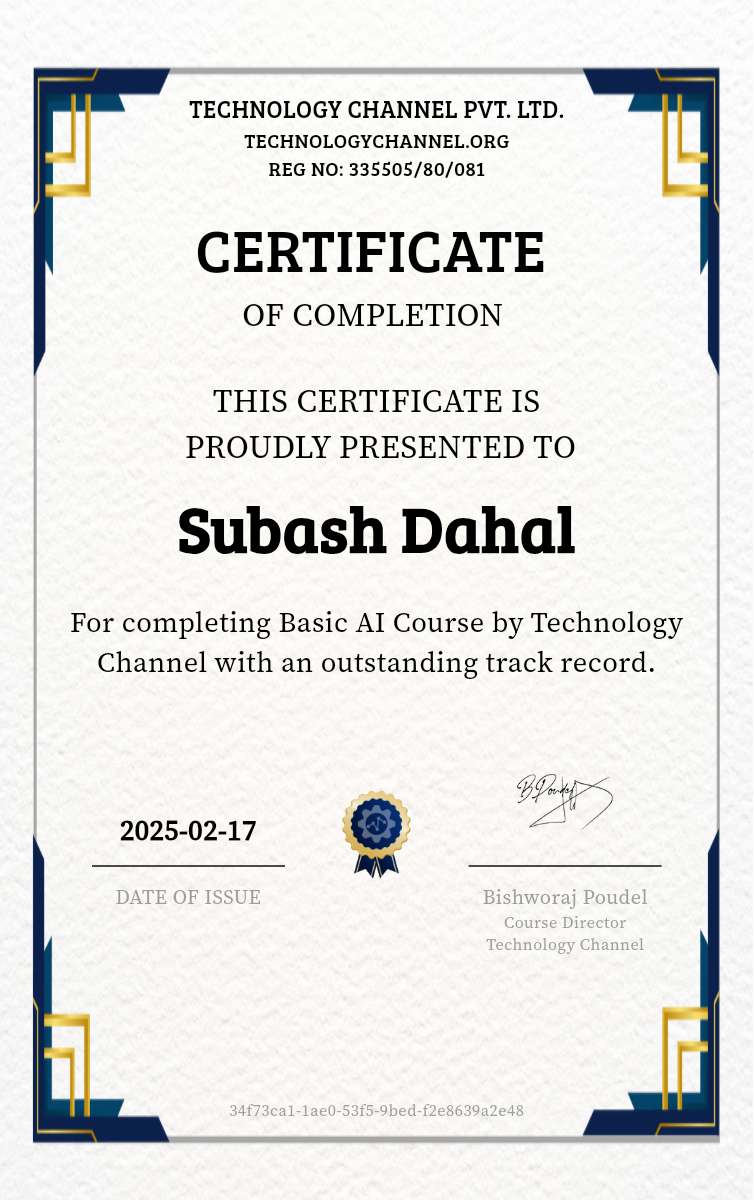 Certificate 1
